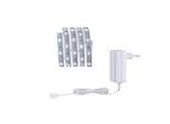 PAULMANN LED-Streifen "MaxLED 250 Basisset 1,5m 2700K 6W 230/24V 24VA Silber Kunststoff", silber (silberfarben), Flammen 1 Stk., Gesamtlänge 3,08m, Lichterketten, IP44 Cover, LED-Streifen