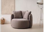 Sessel OTTO HOME "Kaarl, moderner Rundsessel, Loungesessel, Loveseat", braun, B:120cm H:90cm T:120cm, Sessel, Sessel, Webstoff, in fünf Farben, inkl. Rückenkissen, zeitloses Design