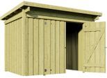 Gerätehaus WEKA "Lagerhaus 607 A, kdi, 20 mm", braun (kesseldruckimprägniert), Massivholz, Gerätehäuser, Gerätehaus