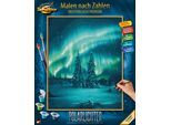 Malen nach Zahlen SCHIPPER "Meisterklasse Premium - Polarlichter", blau (blau, grün), Malvorlagen, KinderB:40cm H:50cm, Malen nach Zahlen, Made in Germany, B:40cm H:50cm