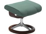 Fußhocker STRESSLESS "Consul", grün (aqua grün paloma), B:54cm H:41cm T:39cm, Leder BATICK: BATICK ist ein leicht korrigiertes, durchgefärbtes und genarbtes Möbelleder, bei dem die meisten Unebenheiten und Spuren in der Regel entfernt wurden.;Leder PALOMA: PALOMA ist ein durchgefärbtes Semianilin-Möbelleder mit natürlicher Narbung.;ROHLEDER Stoff Q2 FARON: Ein fester zuverlässiger Bouclé mit einem