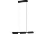 EGLO Hängeleuchte "ROVIRA", schwarz, H: 110, 1 Stk., Leuchten, Hängeleuchte aus Alu, Stahl - 6,7W - Warmweiß, Hängeleuchte