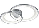 TRIO LEUCHTEN LED Deckenleuchte "Granada", grau (chromfarben), 1, H: 9cm, 1 Stk., Leuchten, LED Deckenlampe, LED Deckenleuchte