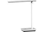 EGLO Tischleuchte "INIESTA LED Tischlampe, Touchsensor, dimmbar, USB", schwarz-weiß (weiß), 1, Ø 0 H: 35cm, 1 Stk., Leuchten, Leselampe, Schreibtischlampe, 3-step CCT, Kopf verstellbar, 33x35x35cm, Tischleuchte