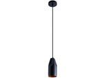 PACO HOME Pendelleuchte "HURLEY I", schwarz, 1, Ø 12cm H: 180cm, Leuchten, Hängelampe Esszimmer Küchenlampe Hängend Esstischlampe Innen Gold, Pendelleuchte