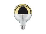 PAULMANN LED-Leuchtmittel "G125 Kopfspiegel 600lm 2700K 6,5W 230V schwarz matt", Energieeffizienz: F, gold (goldfarben), L:17,4cm Ø:12,5cm, Leuchtmittel, LED-Leuchtmittel