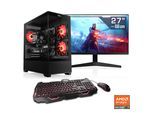CSL Gaming-PC-Komplettsystem "AeroVision V24431", Energieeffizienz: E, schwarz, Microsoft Windows 11 Home (64 Bit), 32 GB RAM 1.000 GB SSD, Computer_Komplettsysteme, Gaming-PC-Komplettsystem