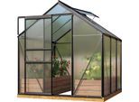 Gewächshaus VITAVIA "Venus 3800", schwarz, B:195cm H:197cm T:195cm, Gewächshäuser, Gewächshaus, Alu-Profile, 6 mm Hohlkammerplatten