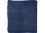 Saunatuch SCHIESSER "Turin in angesagter Reiskornoptik", blau (dunkelblau), B:75cm L:200cm, Frottier, Frottier, Handtücher, Saunatuch, OEKO-TEX MADE IN GREEN