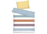 Babybettwäsche TOM TAILOR HOME "TWO-TONE SOLID COLORS in Gr. 100x135cm", bunt (multi color), B/L: 100cm x 135cm, 1 Stk., 1 Stk., Renforcé, B/L: 40cm x 60cm, 2 Stk., Renforcé, Obermaterial: 100% Baumwolle, Bettwäsche, Babybettwäsche, new bedroom, gewebtes Label