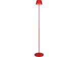 LED Außen-Stehlampe REALITY LEUCHTEN "SUAREZ", rot, H:123cm Ø:13,5cm, Leuchten, LED Außen-Stehlampe, Outdoor Akku Stehleuchte 123 cm, Touch-Dimmer, USB-C Anschluss, IP44