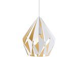 EGLO Pendelleuchte "CARLTON 1", gold (weiß, goldfarben), 1, Ø 31cm, Leuchten, Vintage Pendellampe, 1 flammig, Drahtgeflecht, Industrial, 110x31cm, Pendelleuchte