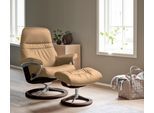 Fußhocker STRESSLESS "Sunrise", beige (sand paloma), B:57cm H:42cm T:40cm, Leder BATICK: BATICK ist ein leicht korrigiertes, durchgefärbtes und genarbtes Möbelleder, bei dem die meisten Unebenheiten und Spuren in der Regel entfernt wurden.;Leder PALOMA: PALOMA ist ein durchgefärbtes Semianilin-Möbelleder mit natürlicher Narbung.;ROHLEDER Stoff Q2 FARON: Ein fester zuverlässiger Bouclé mit einem st