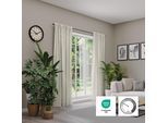 Vorhang NEUTEX FOR YOU "Biella" Gr. 1, beige (leinen), B:142cm H:245cm, Jacquard, Polyester, Gardinen, Vorhang, HxB: 245x142, Schal mit verdeckten Schlaufen