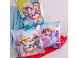 Dekokissen PAW PATROL "Paw Patrol", bunt (weiß, neutral), B:40cm H:2,5cm L:40cm, Polyester, Dekokissen_Sitzkissen_Kissenhüllen, Dekokissen, hochfarbig bedruckt