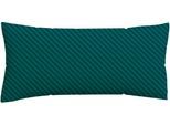 Kissenbezug SCHLAFGUT "Premium Kissenbezug Woven Fade Satin (1 St)", bunt (petrol deep, grün deep), B:40cm L:80cm, Mako-Satin, Obermaterial: 100% Baumwolle, Kissenbezüge, Kissenbezug, Ton-in-Ton Reißverschluss, Fadendichte von 300tc, Streifen, OEKO Tex