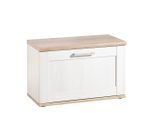 Xora Garderobenbank, Weiß, Lärche, Eiche San Remo, Kunststoff, 1-Sitzer, 76x50x38 cm, Garderobe, Garderobenbänke, Garderobenbänke