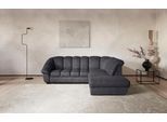 Ecksofa COTTA "Mado, Breite 260 cm", grau (lava), B:260cm H:88cm T:104cm, 100% POLYESTER (PES), Sofas, Ecksofa, verschiedene Sofas individuell kombinierbar