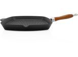 Steakpfanne KRÜGER "Einsenguss Grill-/ Steakpfanne RUSTICA, 28 x 28cm", schwarz, B:28cm H:3,2cm L:28cm, Pfannen, Steakpfanne, für Induktions-Kochfelder geeignet