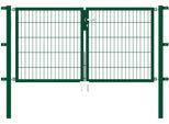 Zaundoppeltür ALBERTS "Flexo", grün, B:200cm H:100cm, Stahl, Tore, Zaundoppeltür, 200 cm Breite, in versch. Höhen