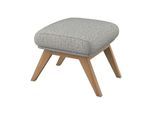 Polsterhocker FLEXLUX "Adria", grau (sophisto gre), B:54cm H:41cm T:41cm, 100% Polyester, Hocker, Polsterhocker, Fuß Eiche, Fußhocker für Ohrensessel