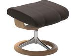 Fußhocker STRESSLESS "Consul", braun (braun batick), B:54cm H:41cm T:39cm, Leder BATICK: BATICK ist ein leicht korrigiertes, durchgefärbtes und genarbtes Möbelleder, bei dem die meisten Unebenheiten und Spuren in der Regel entfernt wurden.;Leder PALOMA: PALOMA ist ein durchgefärbtes Semianilin-Möbelleder mit natürlicher Narbung.;ROHLEDER Stoff Q2 FARON: Ein fester zuverlässiger Bouclé mit einem st