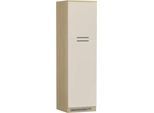 Kühlumbauschrank KOCHSTATION "Luna, Kühlschrank-Umbau, Einbauschrank für Kühlschrank, Made in Italy", kaschmirfarben, eiche chopinfarben, B:60cm H:214,5cm T:60cm, Schränke, Kühlumbauschrank, B/T/H: 60×60×214,5 cm, für zwei Kühlschrankhöhen vorbereitet