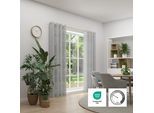 Vorhang NEUTEX FOR YOU "RAYA", grau, B:142cm H:245cm, Polyester, Gardinen, Vorhang, Grafische Linienstruktur