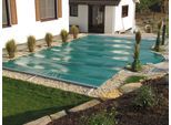 Pool-Abdeckplane KWAD "mit Aluminium-Querstreben verstärkt für Pools der Größe 8,0 x 4,0 m", grau (dunkelgrau), B:400cm L:800cm, Polyvinylchlorid (PVC), Planen, Pool-Abdeckplane, in verschiedenen Farben