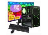 GAMEMAX Gaming-PC-Komplettsystem "MegaDeal Black Hole 2711 Intel i5 14400F 16GB 1TB SSD RTX 5060Ti", Energieeffizienz: E, schwarz, Microsoft Windows 11 Home (64 Bit), 16 GB RAM 1.000 GB SSD, Computer_Komplettsysteme, Windows 11 + MSI MAG 32C6X Curved Monitor, 80cm (32"), Gaming-PC-Komplettsystem