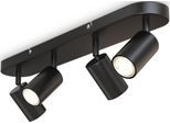 B.K.LICHT Deckenspots, schwarz, 4, H: 9cm, 1 Stk., Leuchten, 4-flammige Spotlampe,schwenkbar, drehbar, schwarz, ohne Leuchtmittel, Deckenspots