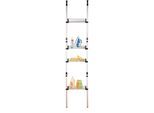 Teleskopregal RUCO, grau (aluminiumfarben, schwarz), B:50cm H:250cm T:40cm, Aluminium, Regale, Teleskopregal, Aluminium, höhenverstellbar
