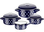 Topf-Set GSW, blau (blau, weiß), Töpfe, Topf-Set, inkl. Literskala, Induktion