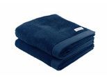 Handtuch TOM TAILOR HOME "COLOR BATH", blau (schwarz navy), B:50cm L:100cm, Frottier, Frottier, Handtücher, Handtuch, 100% Baumwolle, 50x100 cm, uni, große Farbauswahl