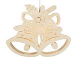 LED Fensterbild SAICO ORIGINAL "Seiffener Kirche, inkl. LED-Leuchtmittel, warmweiß", natur, B:29cm H:29cm T:4,5cm, Leuchten, LED Fensterbild, BxHxT: 29x29x4,5cm