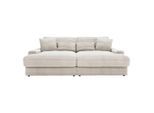 Carryhome Bigsofa, Natur, Kunststoff, 3-Sitzer, Füllung: Schaumstoff, Silikon,Schaumstoff, Silikon,Schaumstoff, Silikon, 230x80x190 cm, Typenauswahl, Rücken echt, haustierfreundlicher Bezug, Wohnzimmer, Sofas & Couches, Sofas, Bigsofas