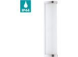 EGLO LED Wandleuchte "GITA 2 Wandlampe, Chrom, weiß, IP44, Spiegelleuchte, Badezimmerlampe", weiß (chromfarben, weiß), 1, H: 35cm, Leuchten, Feuchtraumleuchte, Badezimmer, elegant, minimalitisch, LED Wandleuchte