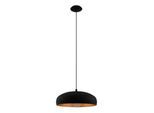 EGLO Hängeleuchte "MOGANO 1", schwarz (schwarz, kupfer), 1, Ø 40cm H: 110cm, 1 Stk., Leuchten, Hängelampe Vintage aus Stahl, Kupfer, Esstischlampe, E27, Hängeleuchte