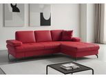 Ecksofa SIT & MORE "Morris Jubi, Recamiere, Breite 247 cm", feuerrot, B:247cm H:83cm T:171cm, Sofas, Ecksofa, mit Armteilfunktion,, wahlweise mit Schlaffunktion