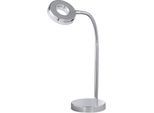 REALITY LEUCHTEN LED Tischleuchte "Rennes", grau (chromfarben), 1, H: 40cm, 1 Stk., Leuchten, Schreibtischlampe, Tischlampe, verstellbarer Flexarm, chrom, warmweiß, LED Tischleuchte