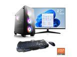 CSL Gaming-PC-Komplettsystem "Theseus V24675", Energieeffizienz: D, schwarz, Microsoft Windows 11 Home (64 Bit), 16 GB RAM 500 GB SSD, Computer_Komplettsysteme, Gaming-PC-Komplettsystem