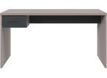 Schreibtisch WIMEX "Bahamas in der Breite: 140cm, inkl. Schublade in Absatzdekor", saharagrau, grafit, saharagrau, saharagrau, B:140cm H:72cm T:70cm, Tische, Schreibtisch, Passend zur Jugendzimmer-Serie Bahamas