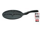 Crêpepfanne ELO BASIC "Blini, Herzpfanne 26 cm", schwarz, B:26cm H:7cm L:45cm Ø:26cm, Pfannen, Crêpepfanne, für 4 Herz-Pfannkuchen
