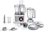 BOSCH Kompakt-Küchenmaschine "MultiTalent 8 MC812S814", silber (edelstahlfarben), B:25cm H:43cm T:30cm, Küchenmaschinen, 3,9l Schüssel, 1,5l Mixaufsatz, Rührbesen, Universalmesser, 3 Scheiben, Kompakt-Küchenmaschine