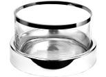 Schale FINK "EMPIRE", silber (silberfarben, transparent), H:15cm Ø:25cm, Eisen, Schüsseln, Schale, Dekoschale, Windlicht, silberfarben, Ø ca. 25 cm