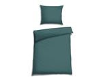 Bettwäsche FLORELLA "UNI jaspis Edel-Satin, 100% Baumwolle", blau (jaspis), B/L: 140cm x 200cm, 1 Stk., 1 Stk., Satin, B/L: 70cm x 90cm, Satin, Obermaterial: 100% Baumwolle CO., Bettwäsche, Bettwäsche