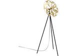 EGLO Stehlampe "CASTANUELO", gold (schwarz, goldfarben), H: 152cm, 1 Stk., Leuchten, Stehleuchte in schwarz und gold aus Stahl - exkl. E27 - 1X40W, Stehlampe