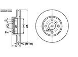 ATE Bremsensatz, Scheibenbremse Bremsensatz-Vorderachse ijf1418yt3 Vorderachse belüftet 255mm 20mm für TOYOTA