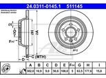 ATE Bremsensatz, Scheibenbremse Bremsensatz-Hinterachse PowerDisc / Standard ijzjsgl6b4 Hinterachse voll 302mm 10mm für Ford Volvo LAND ROVER