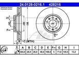 ATE Bremsensatz, Scheibenbremse sg00000dxv Hinterachse voll 304mm 14mm für Peugeot Citroën Fiat TOYOTA